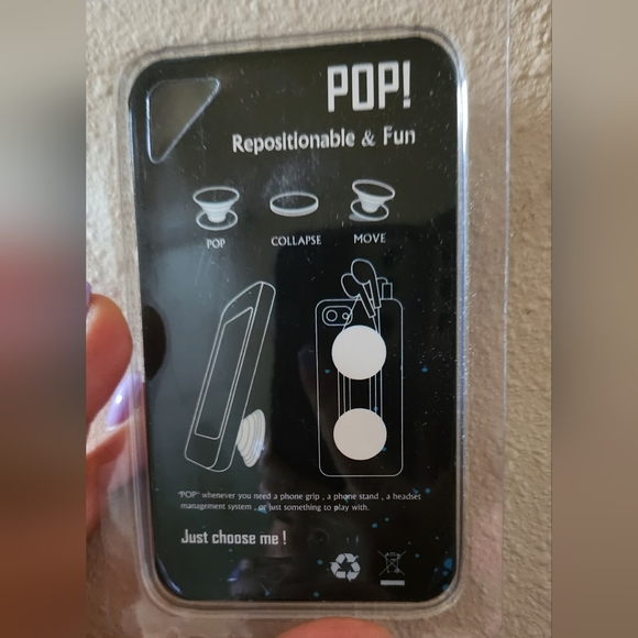 Pop! Cell phone grip , phone stand , a headset management system. - Picture 3 of 4